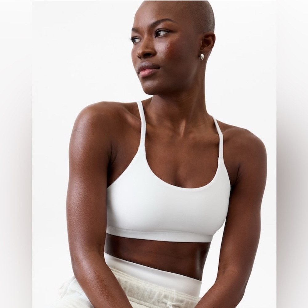 NWT Athleta Transcend Scoop Bra. Bright White . A-C. Medium